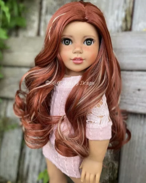 Size 10-11 Cherry Garcia Wig For American Girl & Other Similar Size 18” Dolls