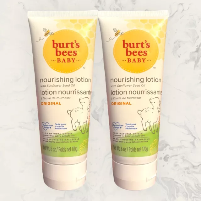 Burt's Bees Nourishing Baby Lotion  With Sunflower Seed Oil NEW SEALED 170g X 2