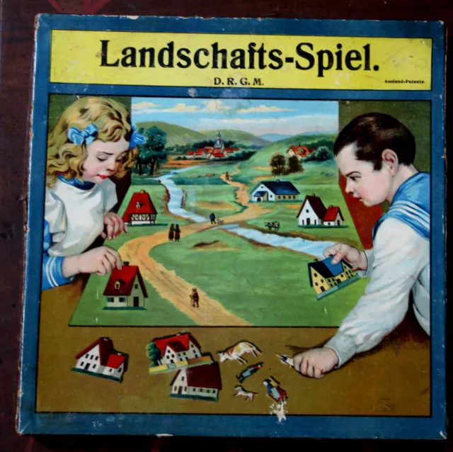 Antik Landschafts-Spiel sehr selten