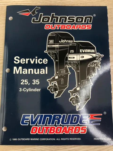 Factory 1995 OMC 25 35 HP 3-Cylinder Johnson Evinrude Service Manual 507123