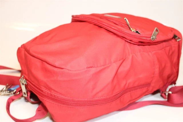 Samantha Brown NEW Large Red Canvas Travel Backpack Carry On Bag 11