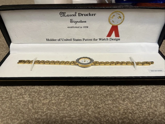 MARCEL DRUCKER SIGNATURE Diamond Quartz Women's Watch Preloved