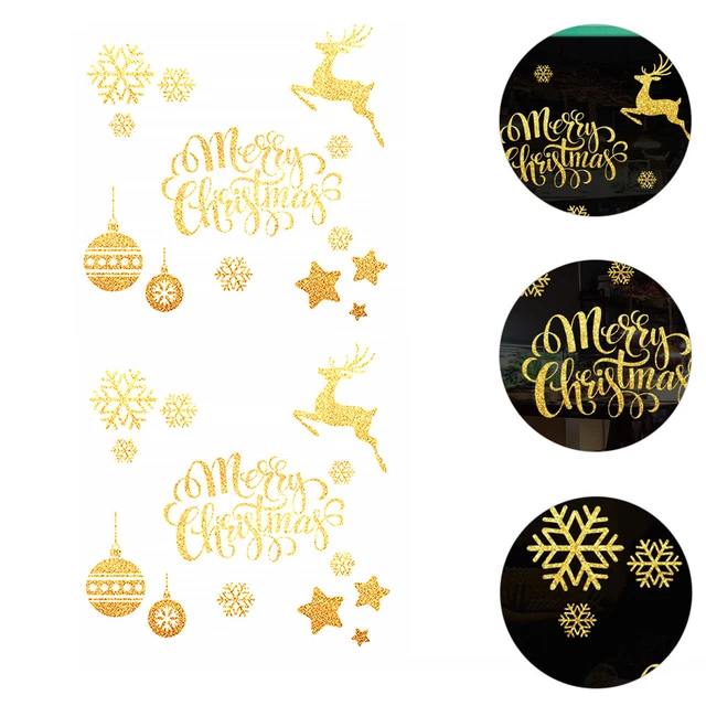 2Pcs Weihnachten Wand Abziehbilder Weihnachten Wand Aufkleber