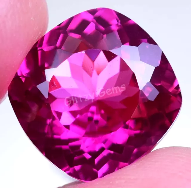 Natural Flawless Rhodolite Garnet 17.10 Ct Raspberry Pink Certified Loose Gem