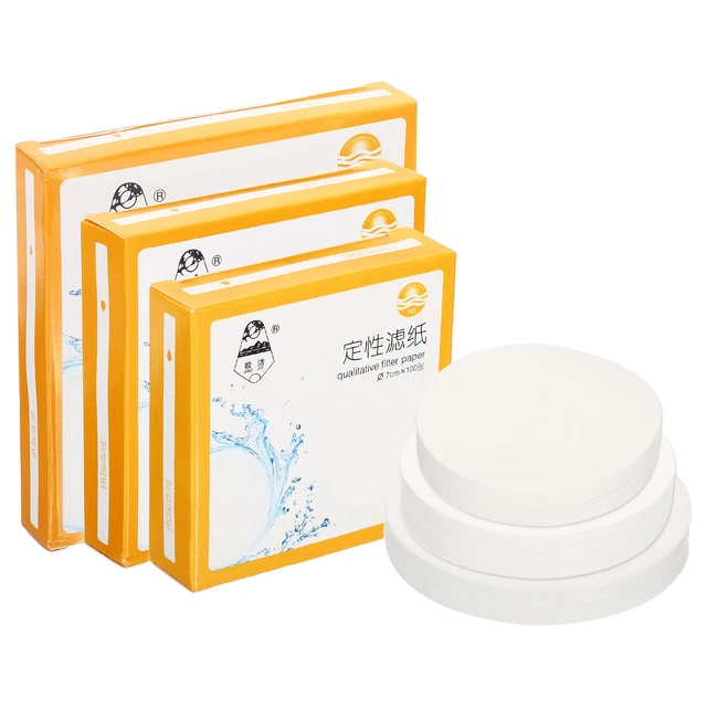 300Pcs 7cm 9cm 12.5cm Qualitative Filter Paper Circles, Medium Speed Lab Paper