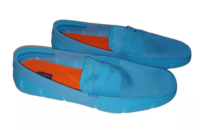 NWOT MENS SWIMS Turquoise Slip On Swim Loafers Rubber Boat Shoes SIZE ...