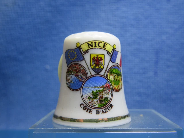 Birchcroft Dé à Coudre En Porcelaine De Chine – Poster De Voyage Bora – Boîte Gratuite