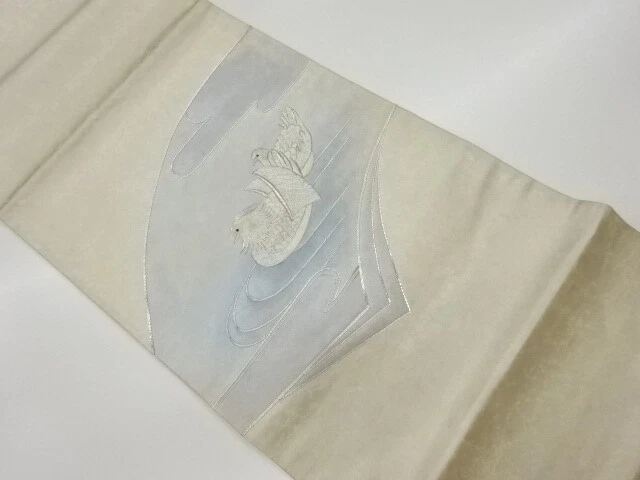 6259256: Japanese Kimono / Vintage Fukuro Obi / Embroidery / Mandarin Ducks