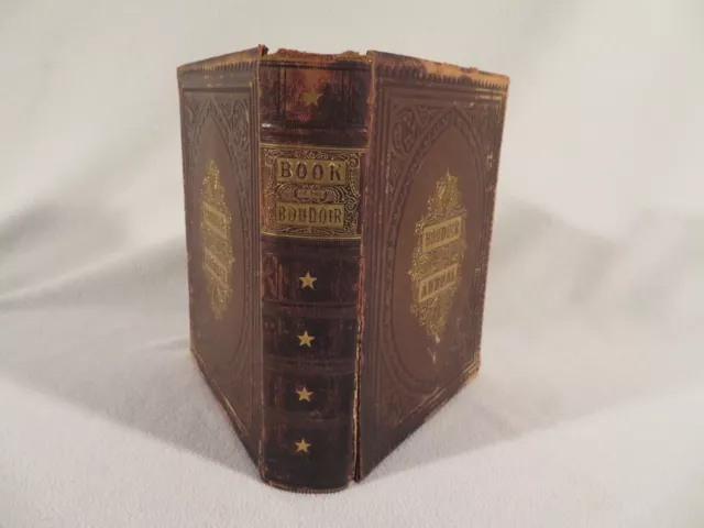 Antique c1870 Book of the Boudoir Annual - Published by Geo Leavitt ~ Leather