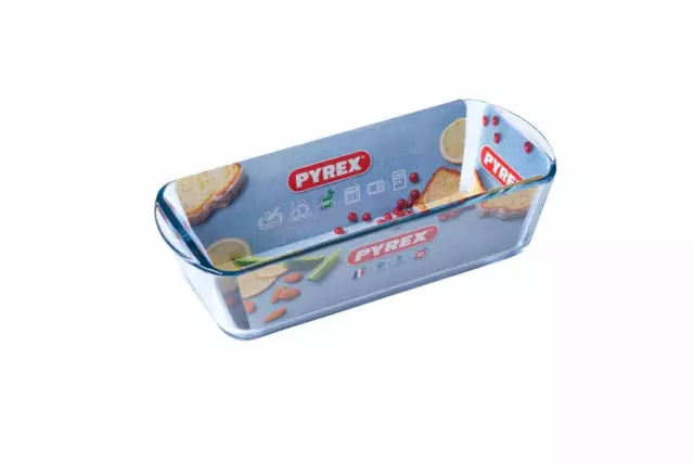 Pyrex Glass Loaf Dish 1.7- 31 cm LITRE Toughened high resistance Glass Oven Dish