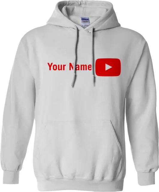 Custom Printed Personalised Youtube Hoodie add your name Youtuber Adult Kids