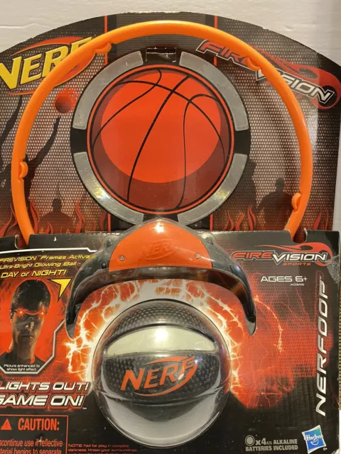 Nerf Fire Vision Nerf Mini Basketball & Hoop Set Kids Toy Game New