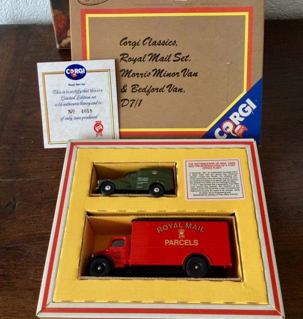 Coffret de MORRIS Minor et JAGUAR au 1/43 Police CORGI ne