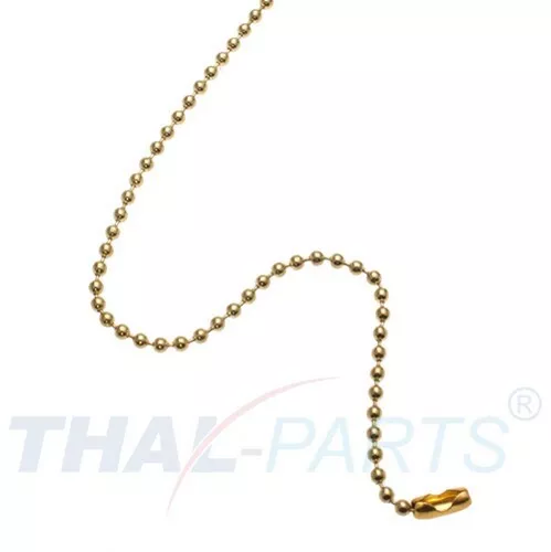 100 piezas cadenas esféricas 2,4 mm x 150 mm oro con cierre cadena esférica