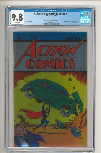 Action Comics #1 Convention Foil Facsimile Variant CGC 9.8