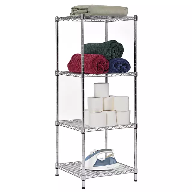 Modular Wire Storage Shelf 600 x 600 x 1800mm Steel Shelving in Chrome 3