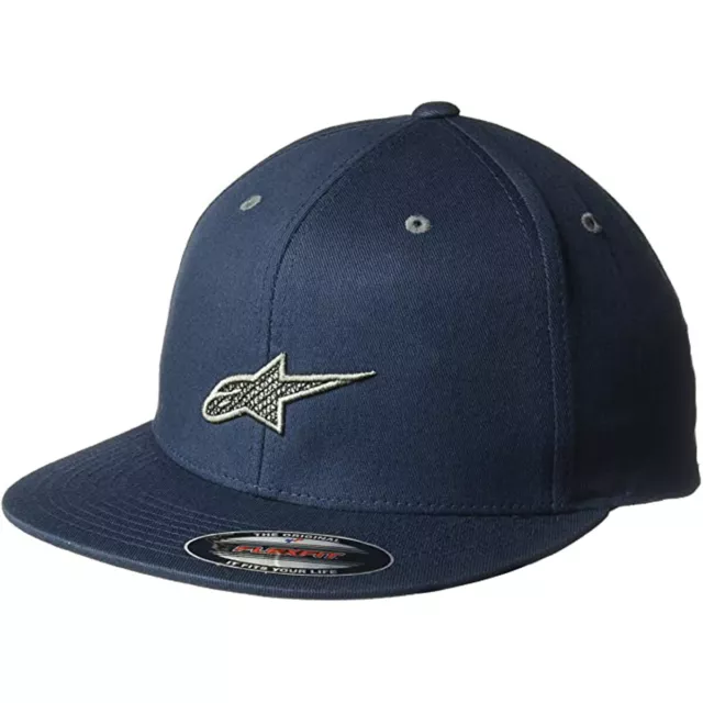 Alpinestars Men's Force Flexfit Baseball Cap Hat Navy Blue Large/XLarge L/XL