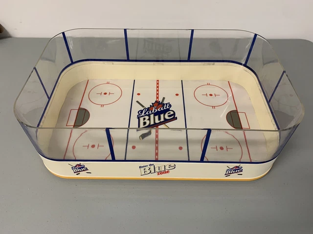 Labatt Blue Ice Hockey Rink Beer Serving Tray Ice Bucket Old Stock