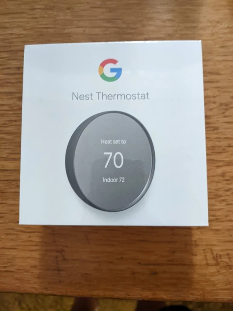 Google Nest Thermostat - Charcoal Black - Brand New Sealed