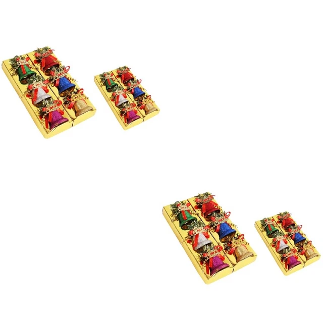 2x Frohe Weihnachten Ornament Glitter Bogen Ornament