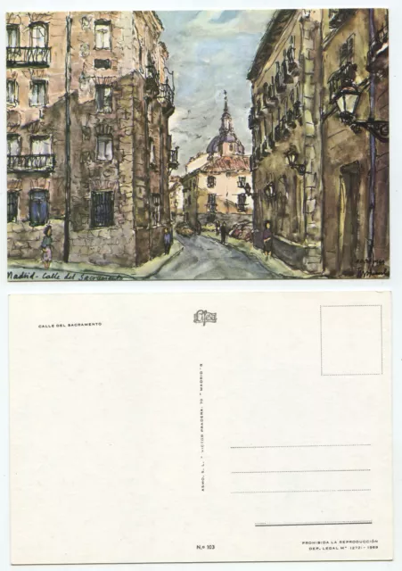 22662 - Madrid - Calle del Sacramento - old postcard