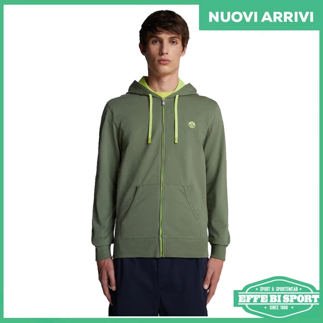 Felpa con zip uomo North Sails maglia con cappuccio tempo libero casual sport