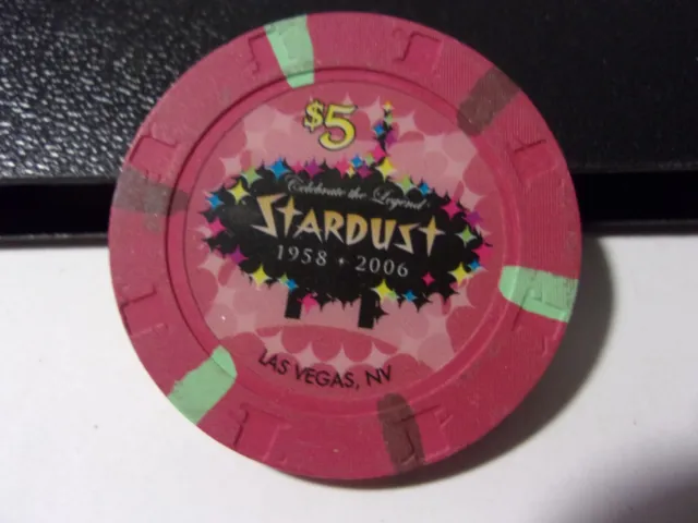 STARDUST HOTEL CASINO $5 hotel casino gaming poker chip - Las Vegas, NV