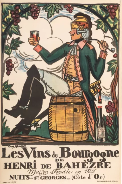 Original Vintage Poster - Arnoux Guy - Burgundy Wine - Nuits Saint Georges -1930