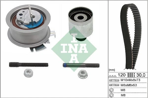 GATES K015176 - Set Cinghie Dentate PowerGrip Con Tenditori E Galoppini - Kit Distribuzione Completo
