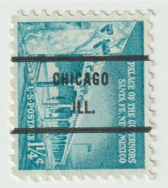 1954-1973 USA - Santa Fe, NM - 1 1/4 Cent - Precancel "CHICAGO, ILL."