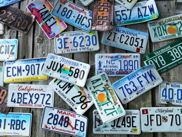 Alabama to Washington: Pick Your State American License Plates