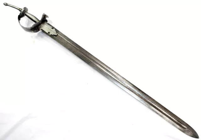Royal Khanda Sword Dagger Damascus Steel Straight Blade Handmade Handle F140