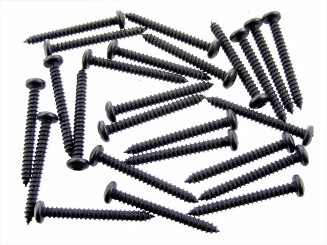Ford Black Trim Screws- #6 x 1-1/4" Phillips Pan Head- 25 screws- #253