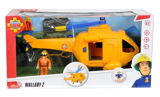 Simba - 109251002 - Sam le Pompier - Hélicoptère Wallaby II - Lumière et Rotor Rotatif - + 1 Figurine Incluse | Votre wishlist sur