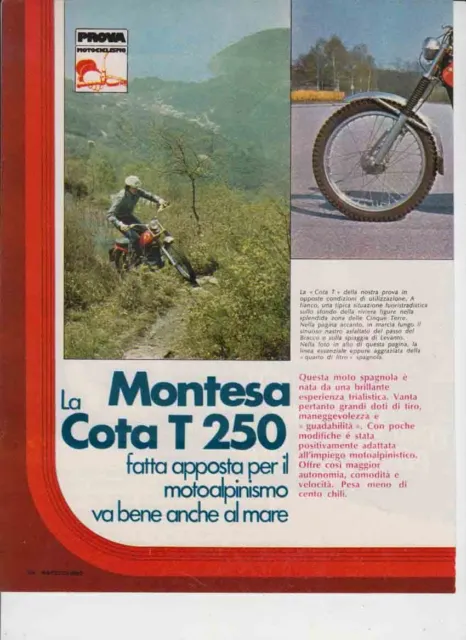 Pubblicita'  Advertising Moto Montesa Cota T 250 1975-Motospagnole Trial  Epoca