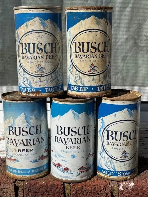 Busch Bavarian Beer flat top cans Anheuser Busch Brewing St. Louis MO  Dumpers