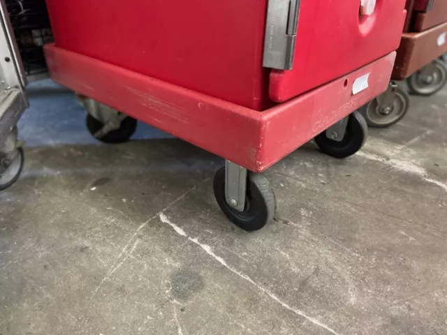 Cambro Red Food Warmer Dolly CD1826 Cart Plastic Heavy Duty Casters Wheels #7705 Cambro Red Food Warmer Dolly CD1826 Cart Plastic Heavy Duty Casters Wheels #7705