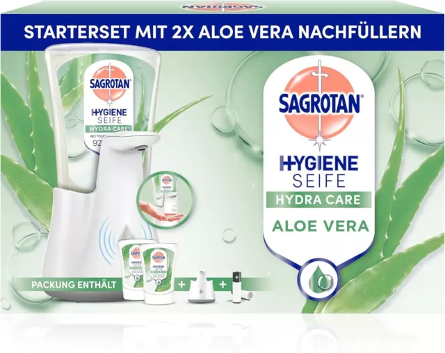 Sagrotan /Dettol No-Touch Seifenspender inkl. Nachfüller Aloe Vera 250 ml