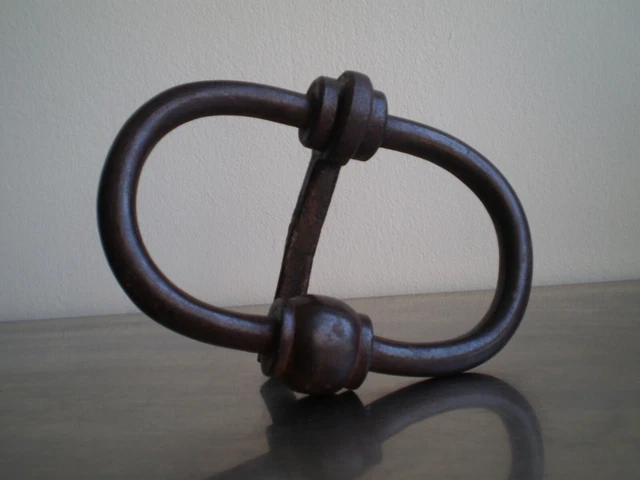 MARTEAU DE PORTE HEURTOIR ANCIEN FER FORGE 17-18°s DECOR HAUTE EPOQUE MAISON
