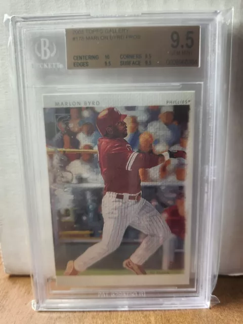 2003 Topps Gallery Baseball Set Break # 178 Marlon Byrd RC BGS 9.5 Gem Pop 1