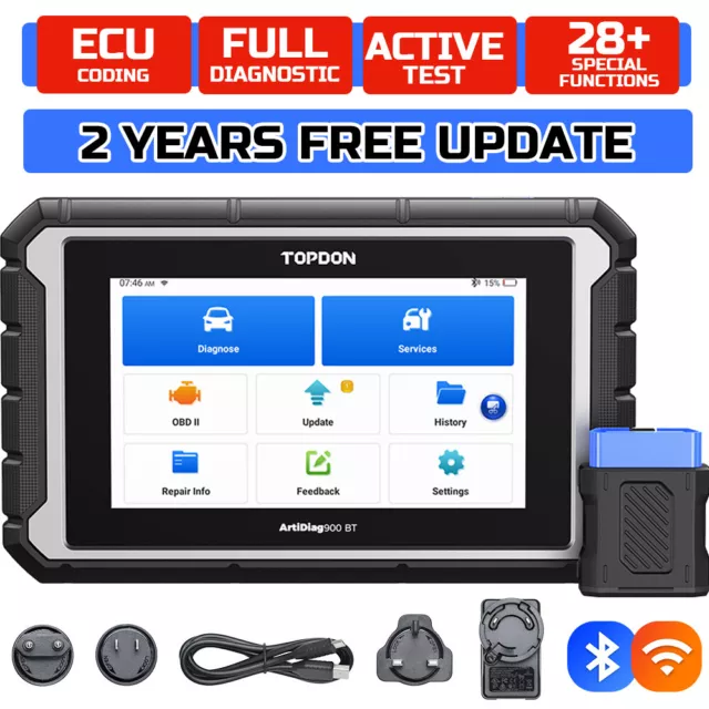 TOPDON AD900BT Car Diagnostic Tool OBD2 Code Scanner Bidirectional ECU Coding AU