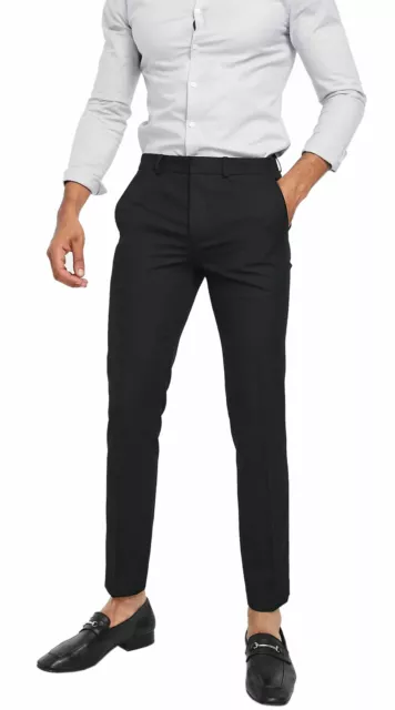 Topman Mens Skinny Suit Pant 36 Black - NWT $75