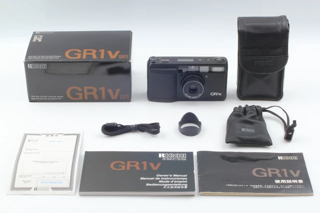 LCD Works! [Top MINT in Box] Ricoh GR1v GR-1v Black 35mm Film Camera From JAPAN 2