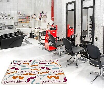 3D Comb Scissors P096 Barber Shop Non Slip Rug Mat Elegant Photo Carpet Panda