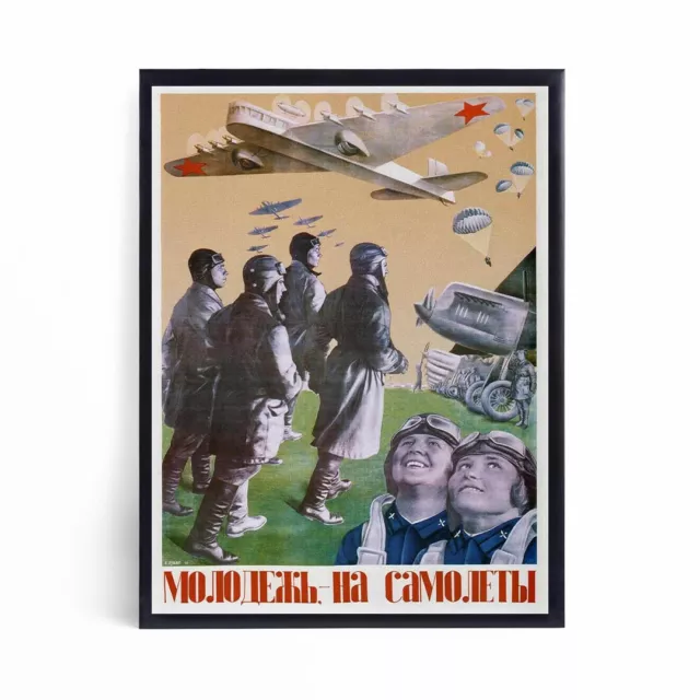 Propaganda politica reclutamento dell'Armata Rossa sovietico - stampa poster immagine cornice A3