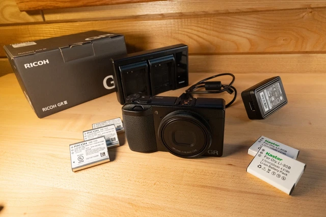 Ricoh GR III 24.2 MP Digital Camera - Black + 5 Batteries!