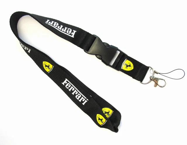 Black Ferrari Lanyard NEW Red  - UK Seller