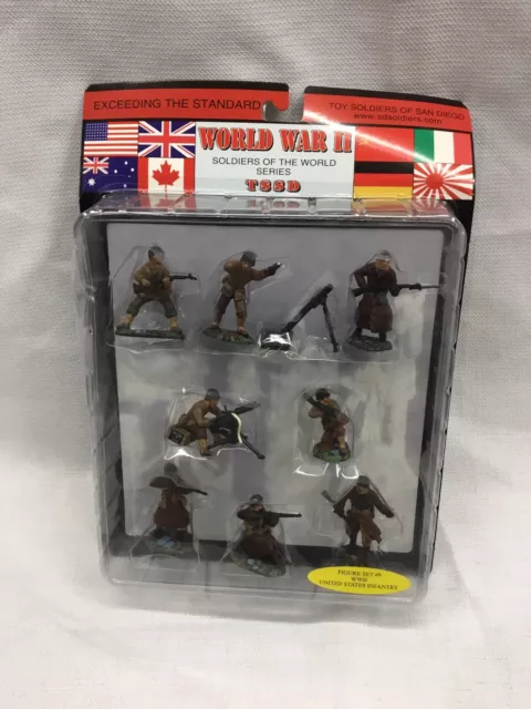 NEW SEALED TOY SOLDIERS OF SAN DIEGO Figure Set #9 WWII US INFANTRY NIB TSSD