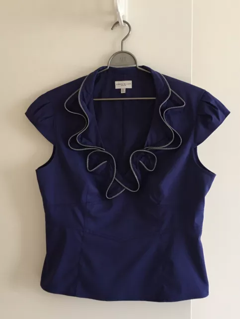 Karen Millen Gorgeous Top Uk16(Au12-14)Stretch Lined Fitted,Worn Once Post/Free!