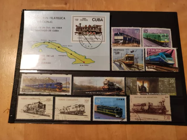 Eisenbahn schönes Lot Briefmarken 4